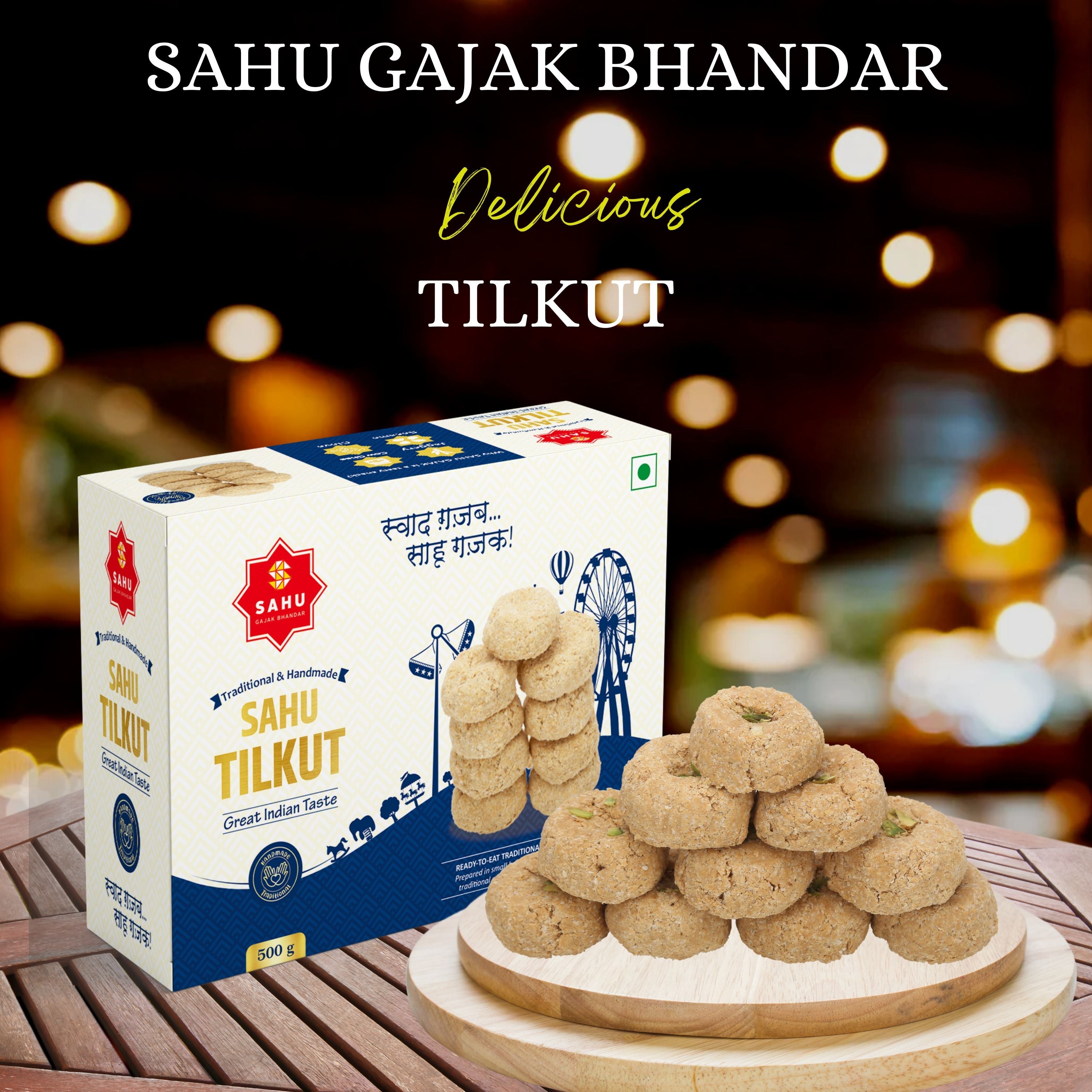Sahu Gajak Bhandar's Tilkut: 500g traditional sesame treat
