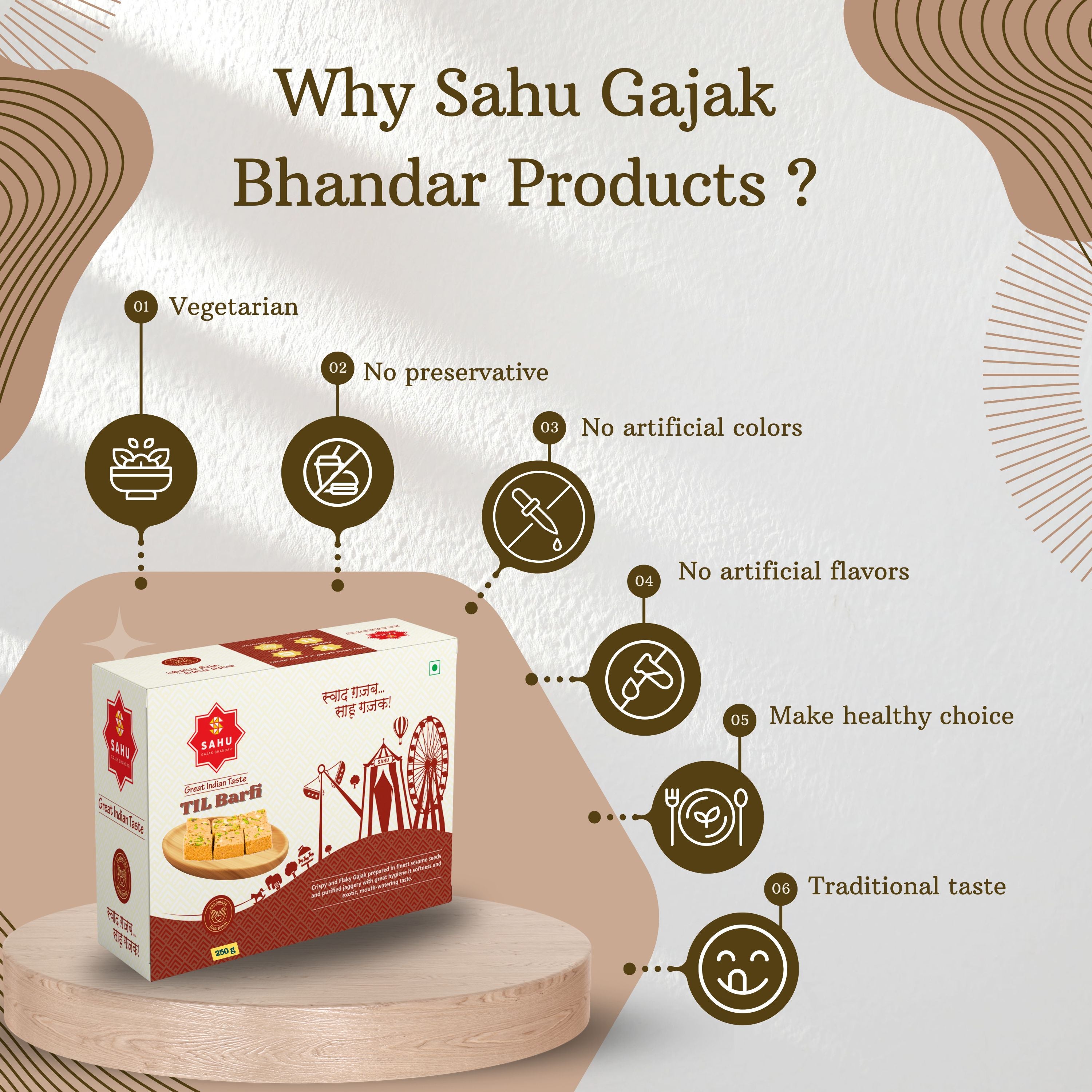 Gajak Barfi 250 Gram - Sahu Gajak Bhandar Default Title