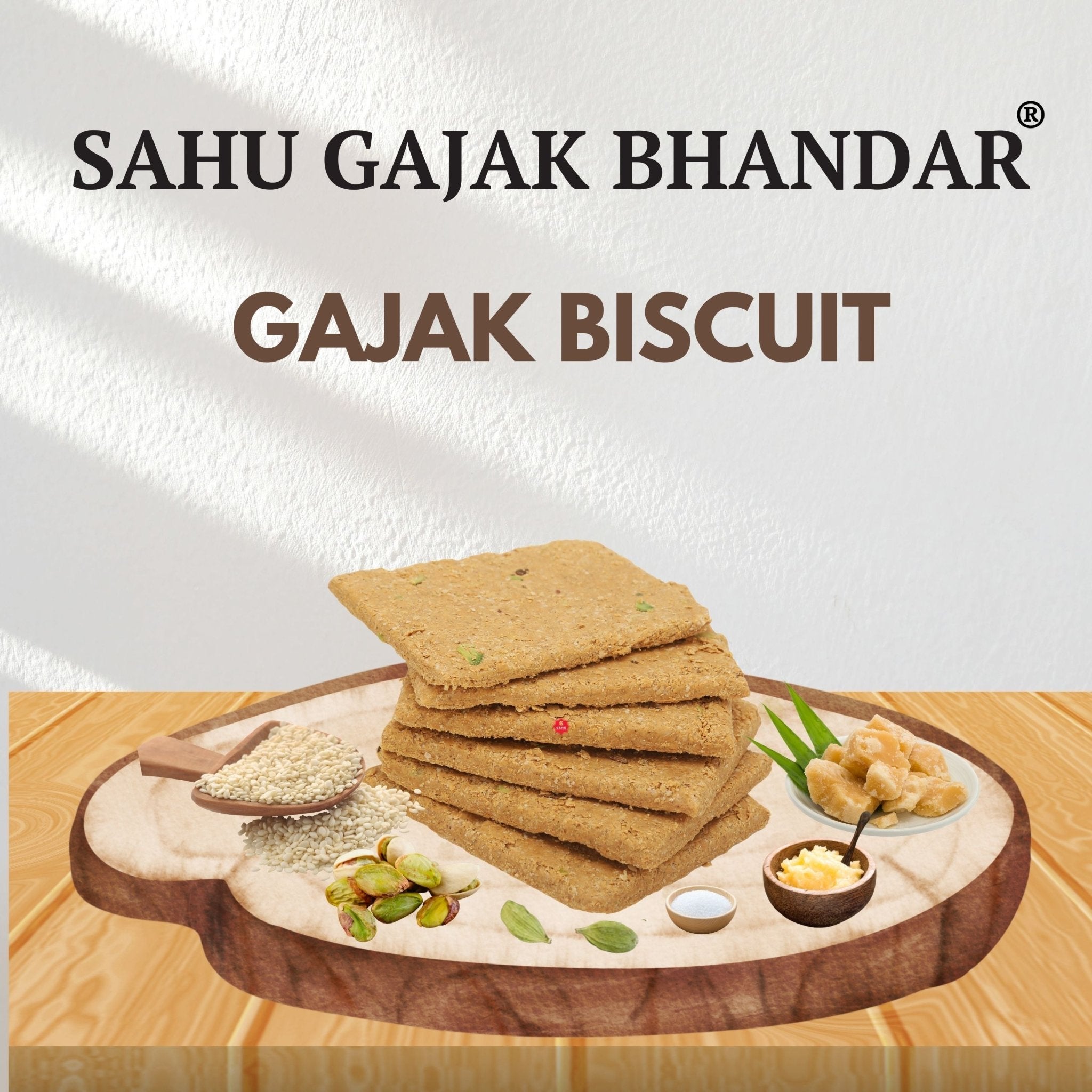 Gajak Biscuit 250 Gram - Sahu Gajak Bhandar  Default Title