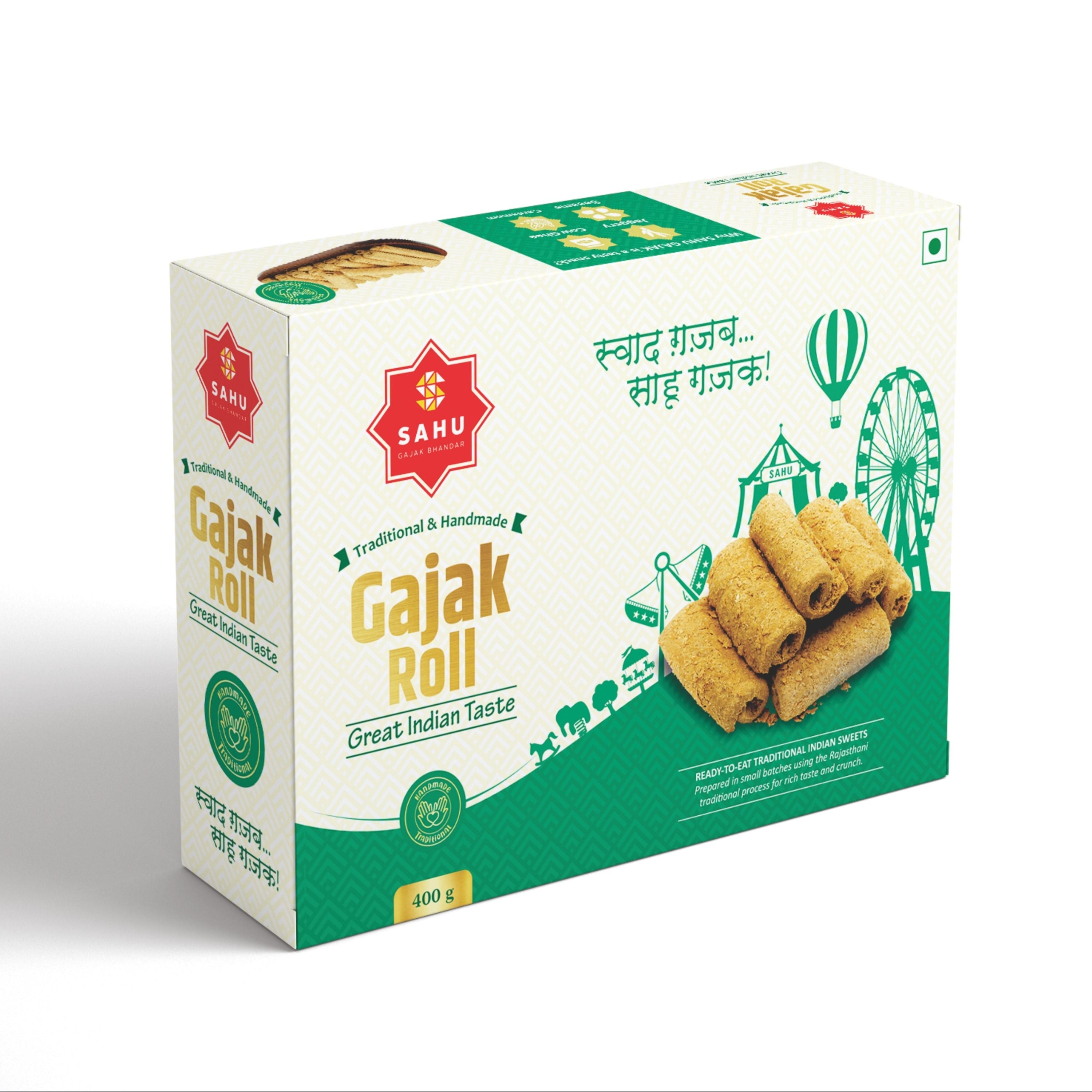 Gajak Roll 400 Gram - Sahu Gajak Bhandar  Default Title