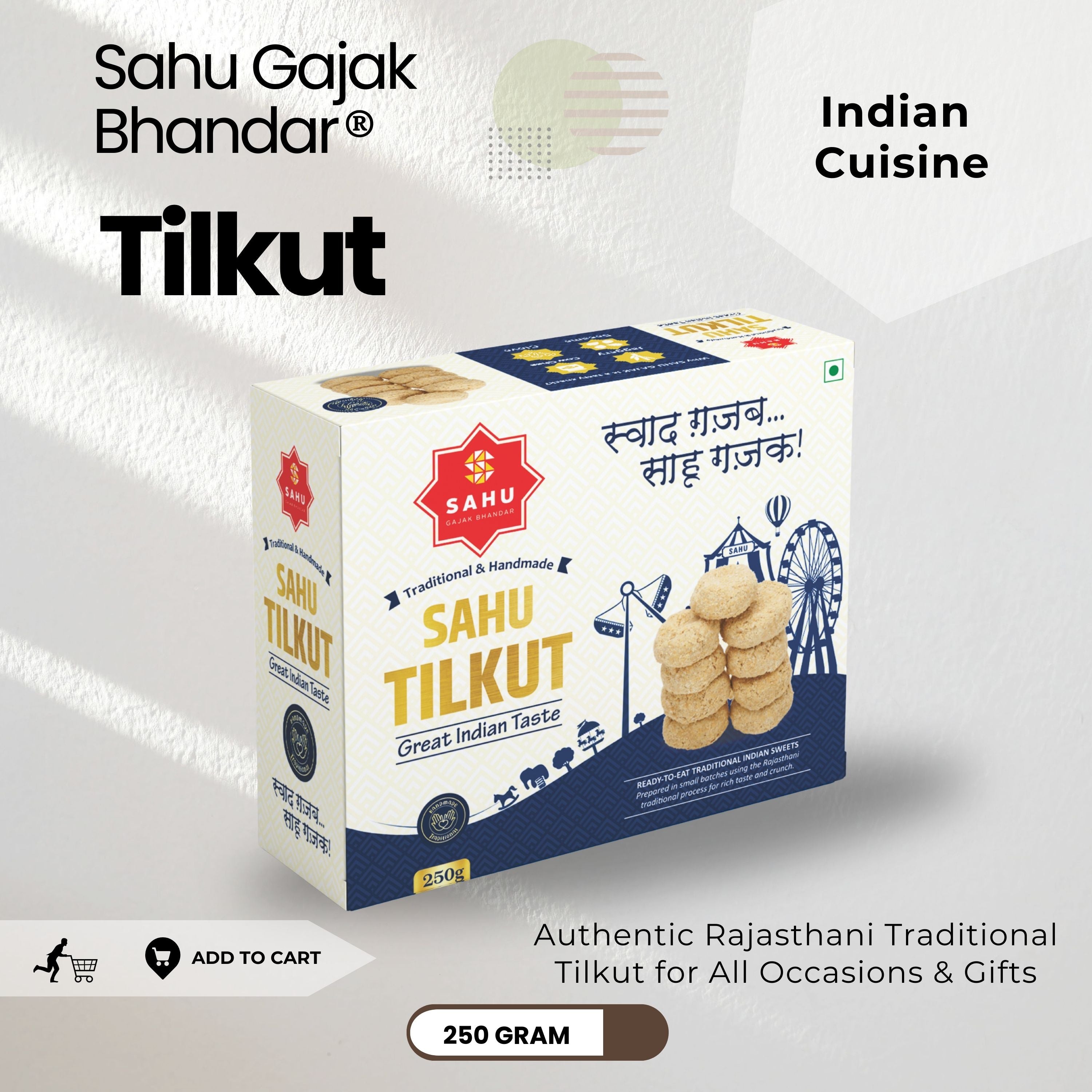 Tilkut 250 Gram Sahu Gajak Bhandar - Sahu Gajak Bhandar  Default Title