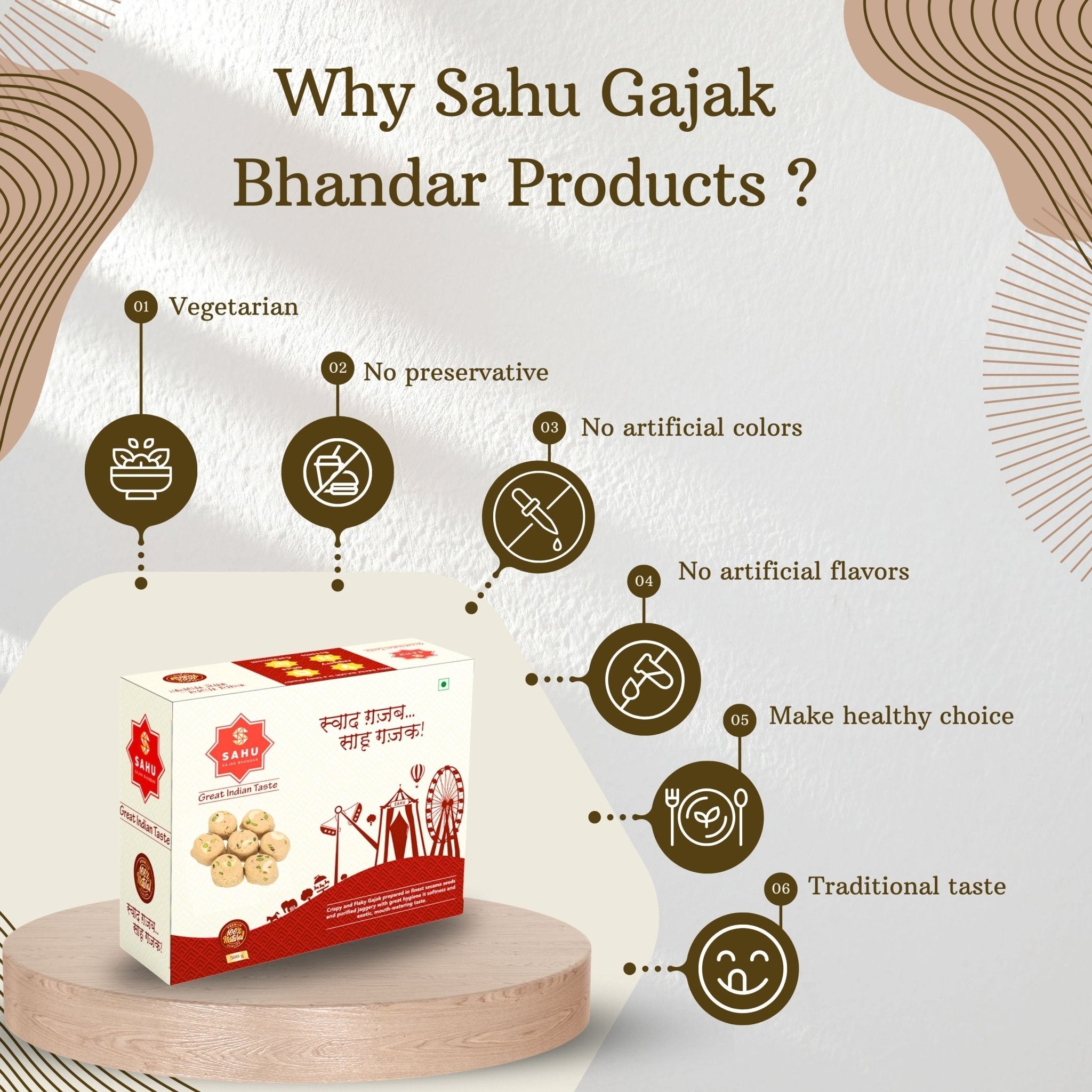 Sesame Flex Mix Gajak Sweets 500 Gram - Sahu Gajak Bhandar  Default Title