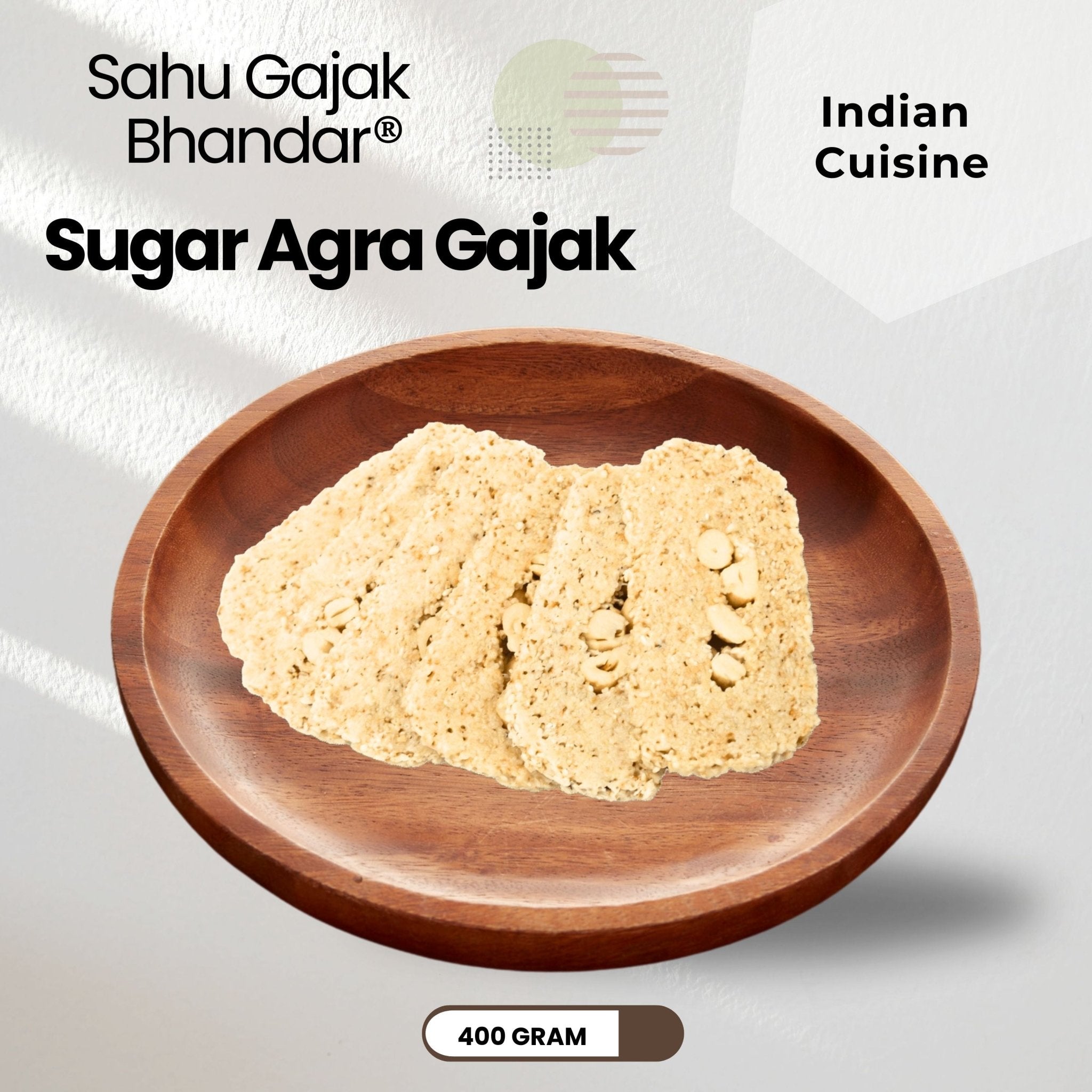 Sugar Dry Fruit Agra Gajjak 400 Gram - Sahu Gajak Bhandar  Default Title