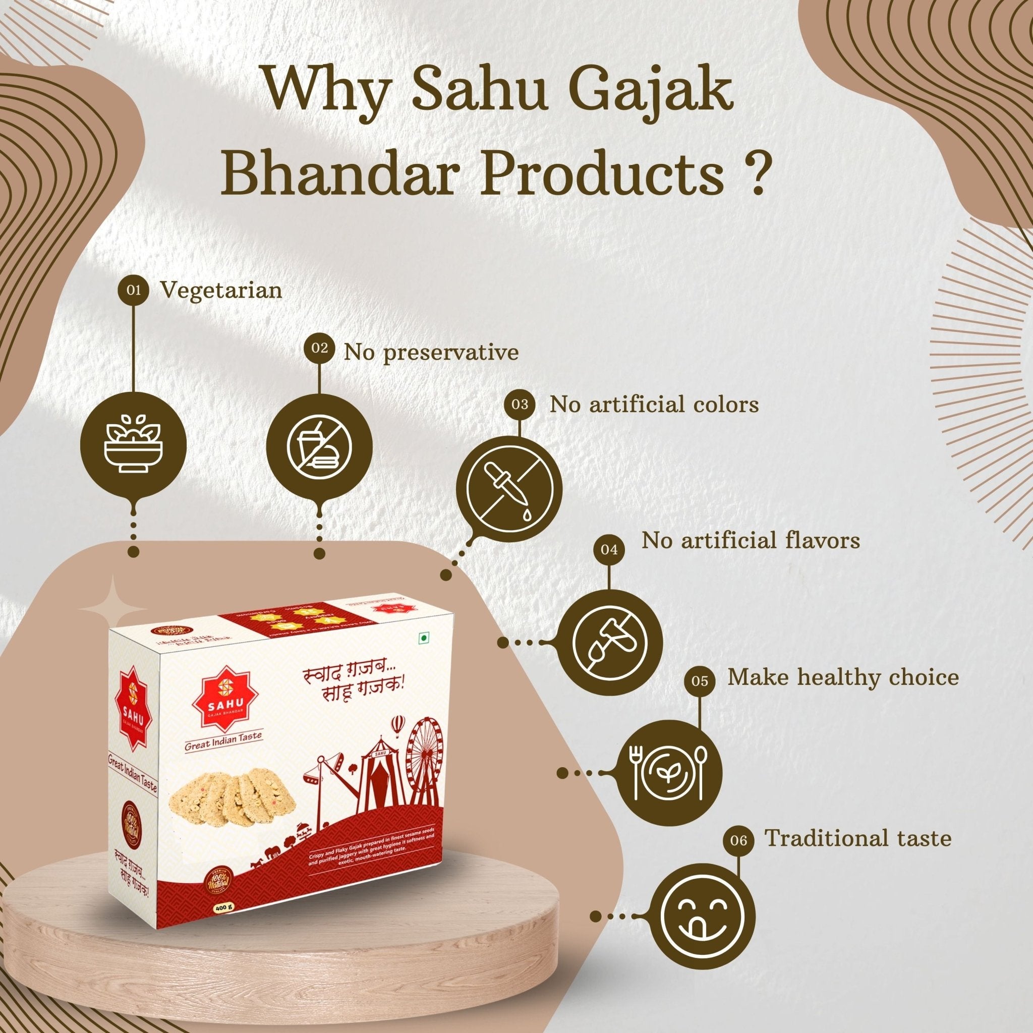 Sugar Dry Fruit Agra Gajjak 400 Gram - Sahu Gajak Bhandar  Default Title
