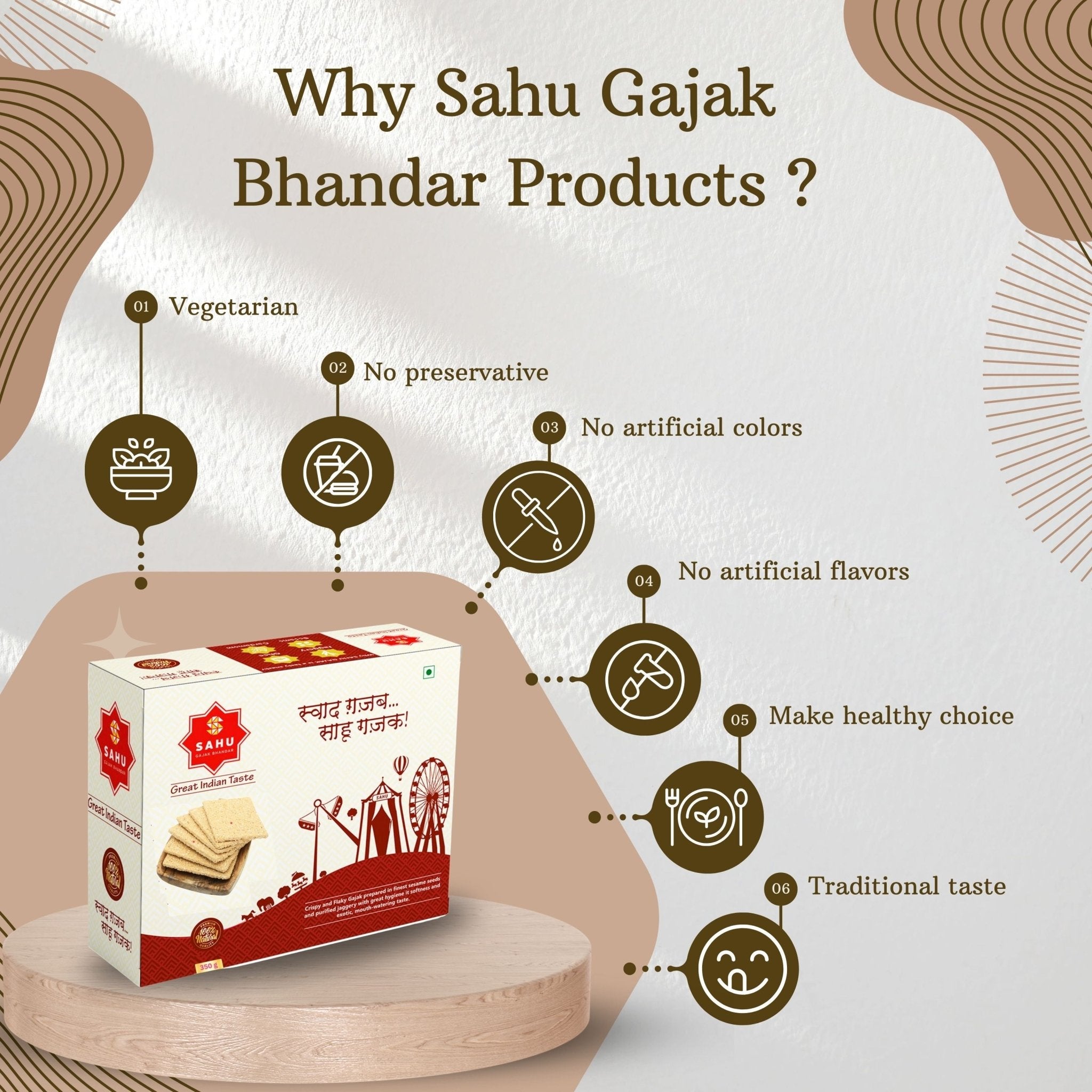 Til Patti Gajak 350 Gram - Sahu Gajak Bhandar  Default Title