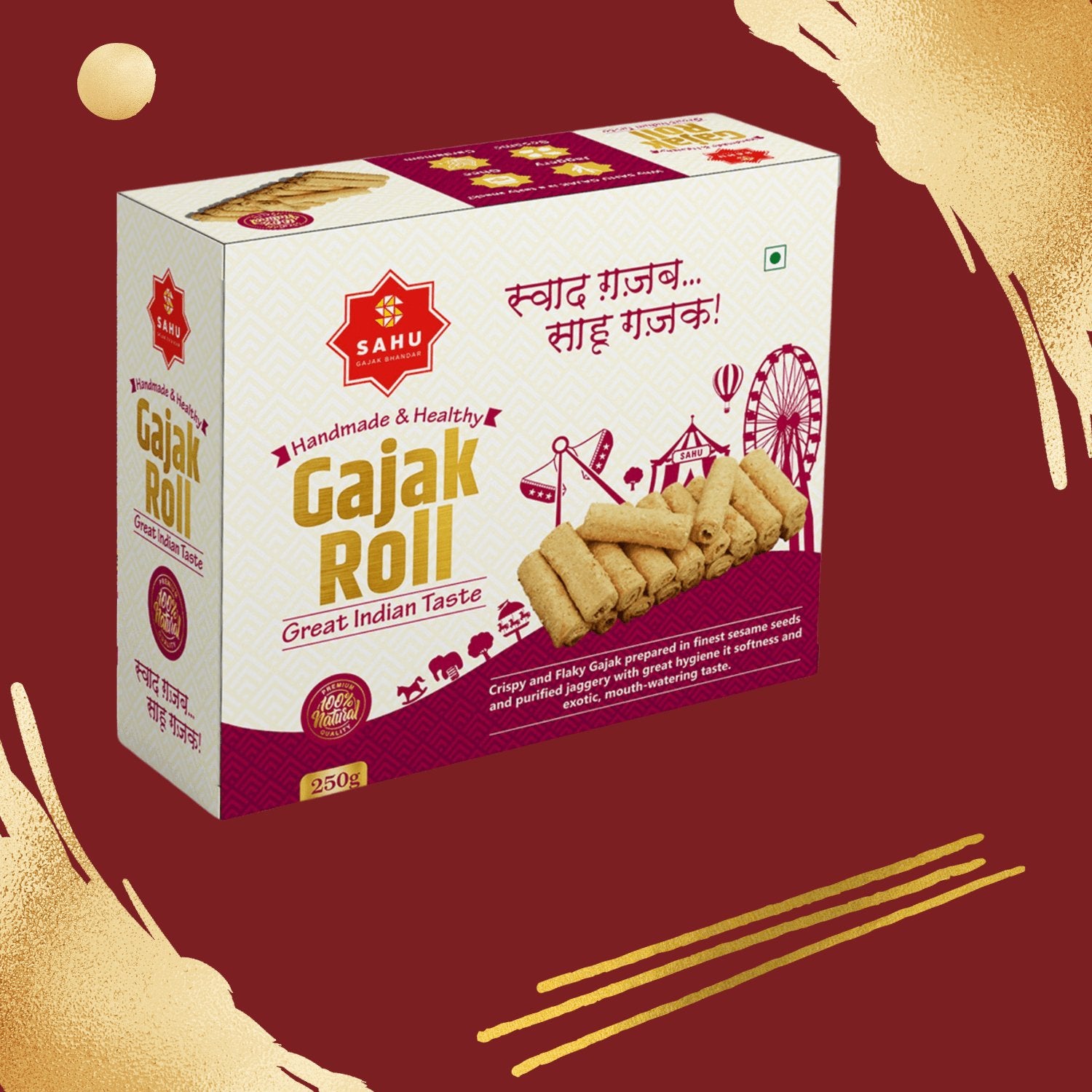 Sahu Gajak Bhandar's Roll: Traditional sesame sweet treat