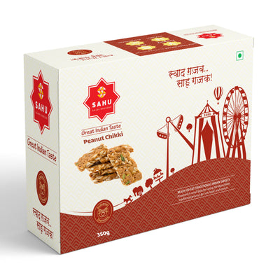 Sahu Peanut Chikki 350 Gram - Sahu Gajak Bhandar  Default Title 