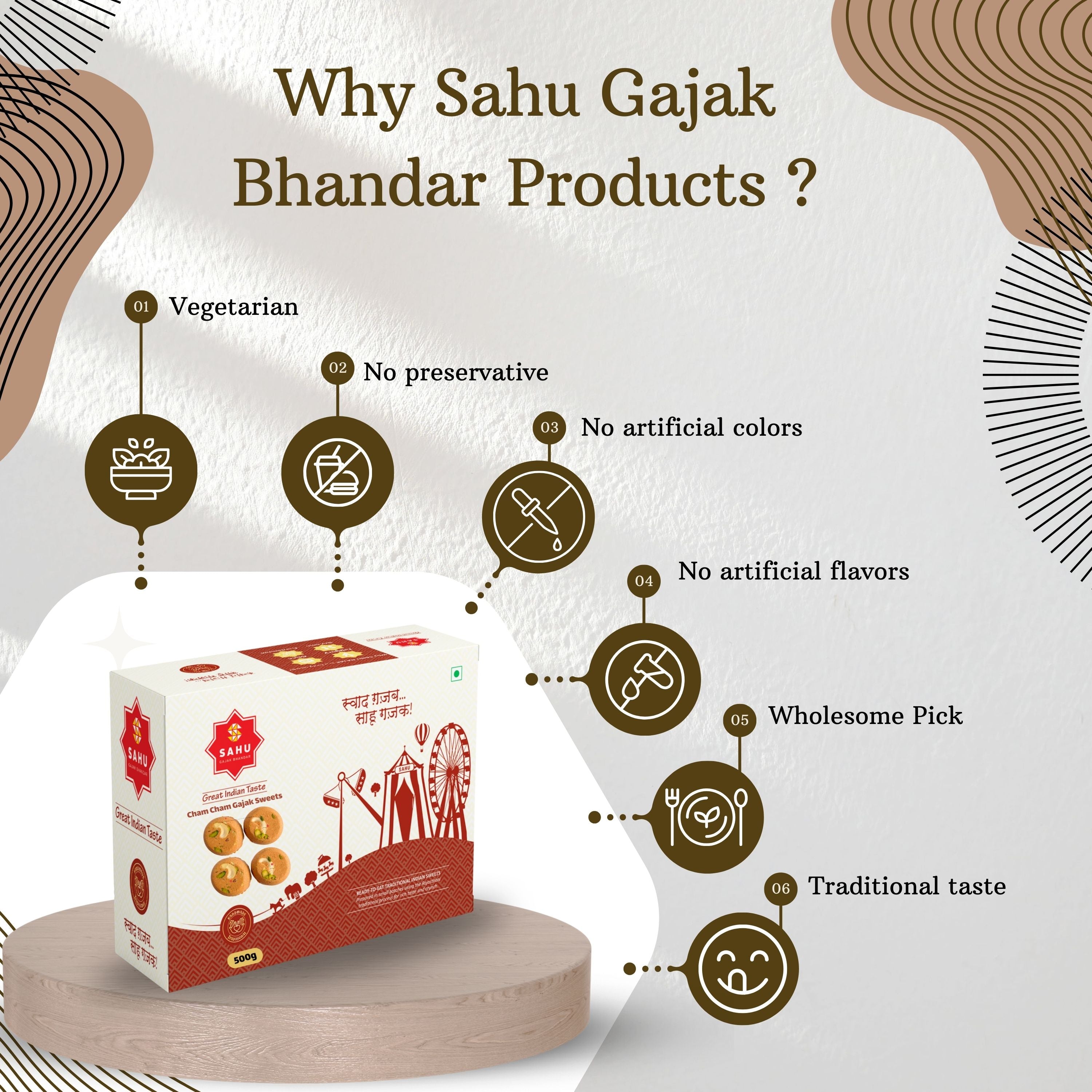Cham Cham Gajjak Sweets 500 Gram
