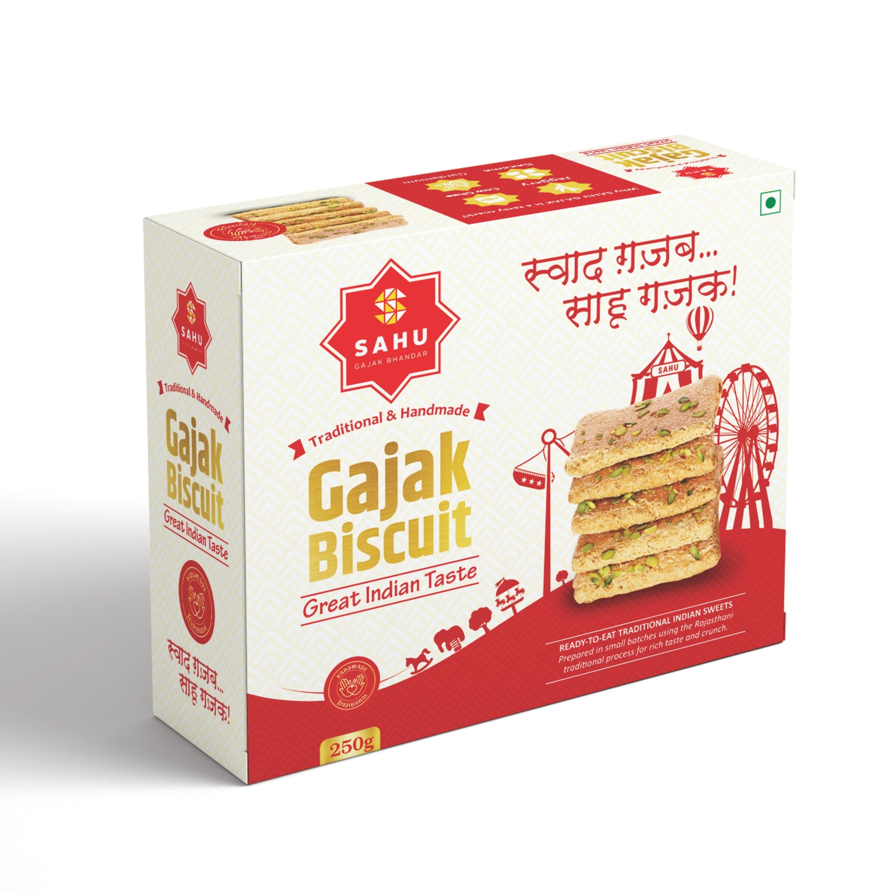 Gajak Biscuit 250 Gram - Sahu Gajak Bhandar  Default Title 