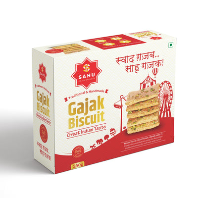 Gajak Biscuit 250 Gram - Sahu Gajak Bhandar  Default Title 