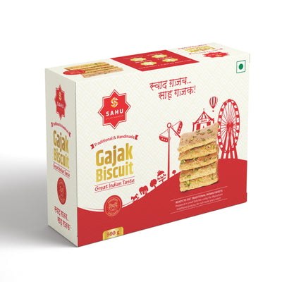 Gajak Biscuit 500 Gram - Sahu Gajak Bhandar  Default Title 