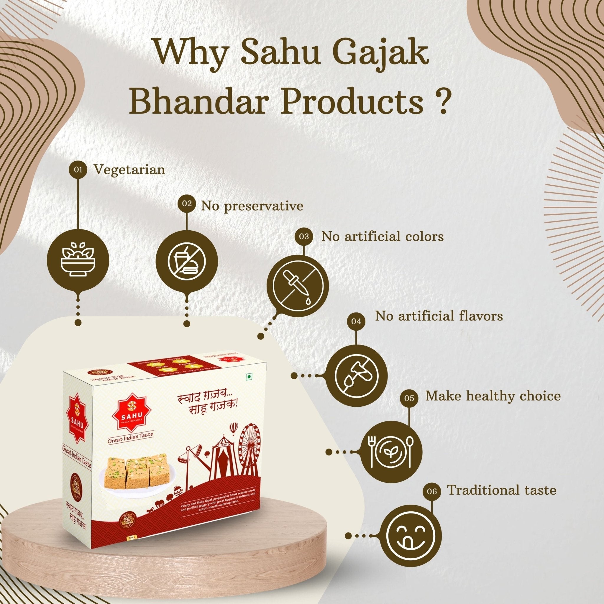 Gajak Til Barfi 700 Gram - Sahu Gajak Bhandar