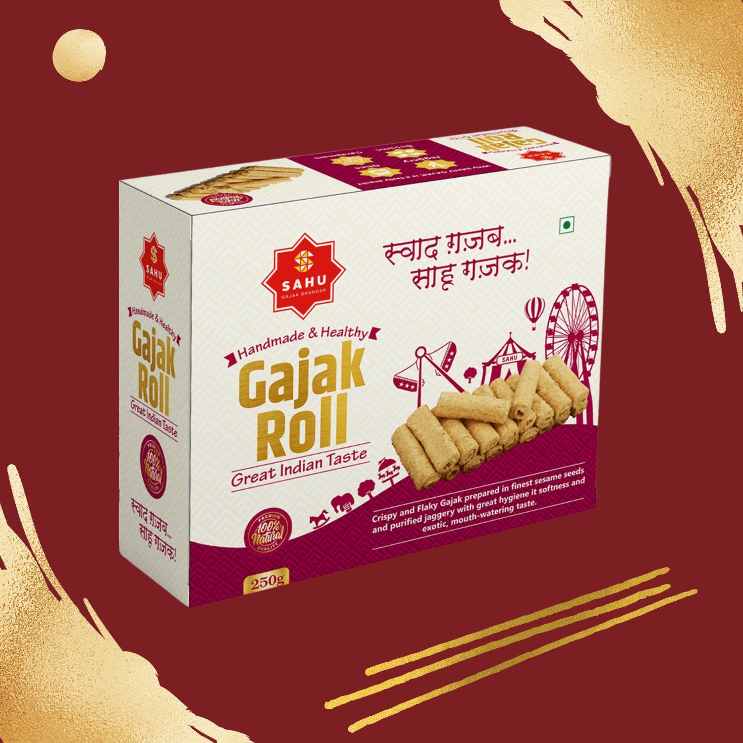 Roll Gajak 250 Gram by Sahu Gajak Bhandar - Sahu Gajak Bhandar