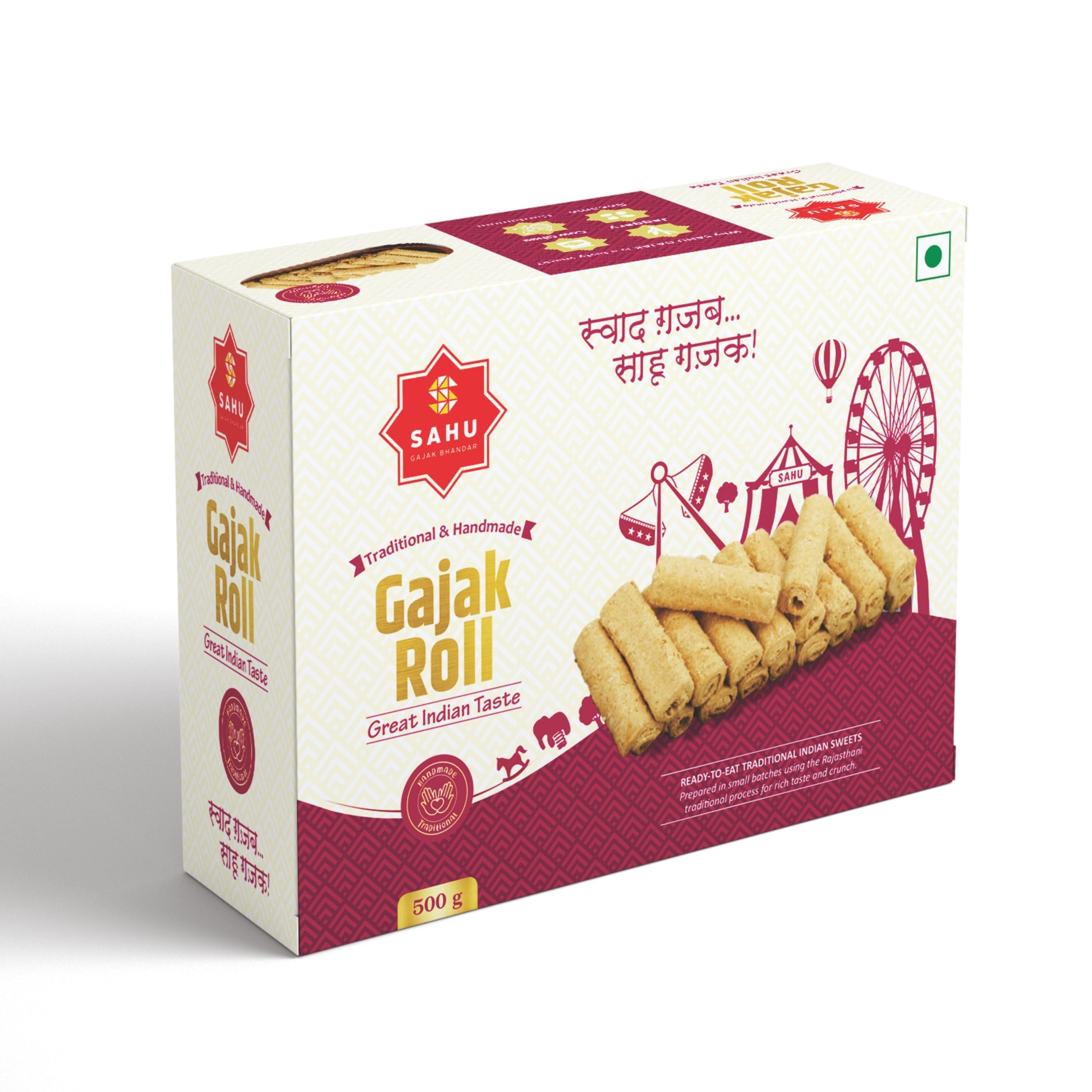 Gajak Roll 500 Gram - Sahu Gajak Bhandar  Default Title 